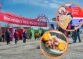 entrada a una feria de comida peruana, sobre ella vemos arte y cultura de peru