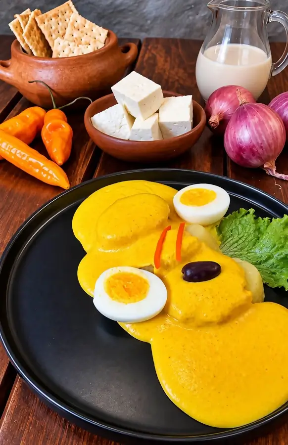 Papa a la huancaína, plato típico de la gastronomía peruana